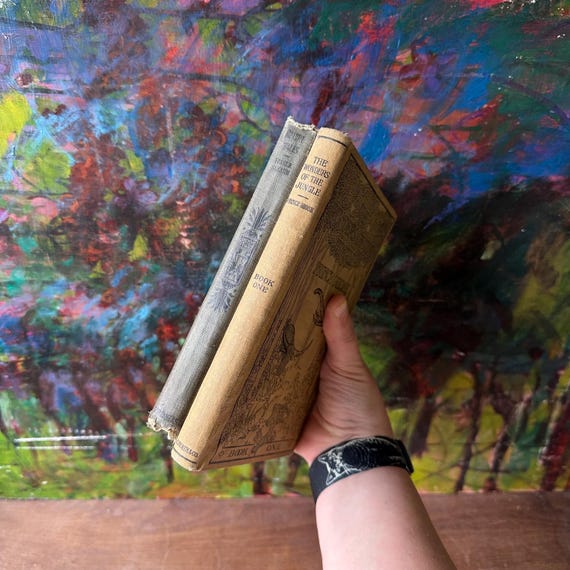 Antique School Readers Set of 2 - Fanciful Tales (1922) & The Wonders of the Jungle (1915)