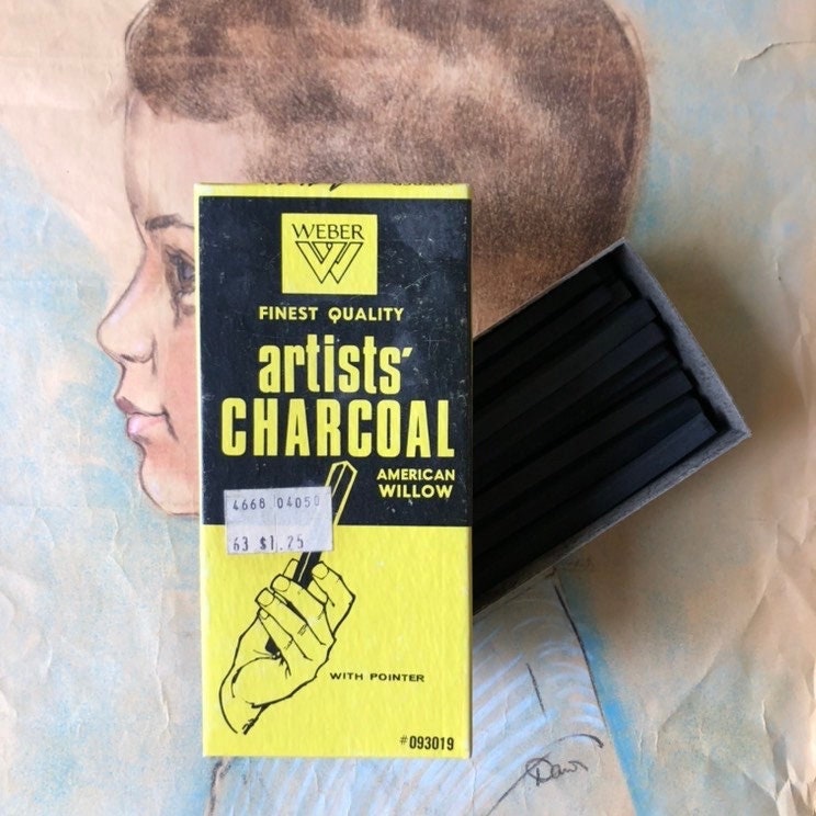 Artist Compressed Charcoal Sticks Square Black Coal Pencils Sketch