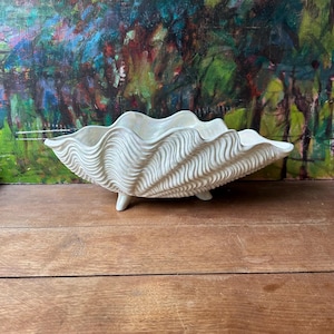 Iridescent White Shell Planter Bowl