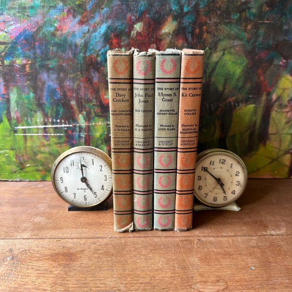 Vintage Signature Books Set: 1950s American History - Grosset & Dunlap