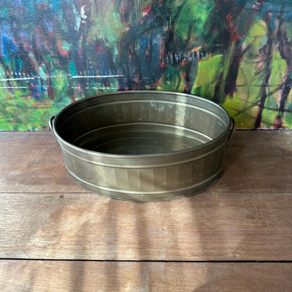 Hosley International Solid Brass Planter with Handles