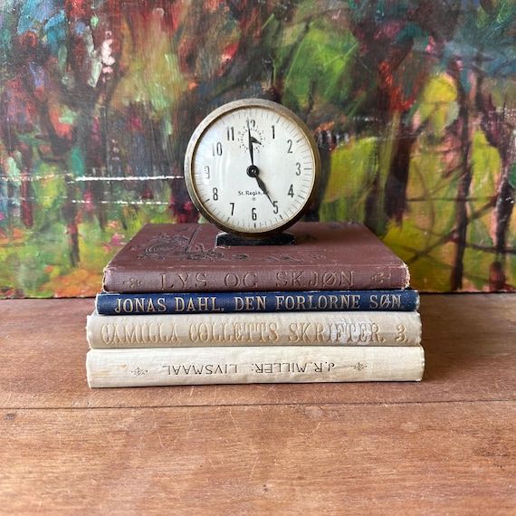 Antique Danish Language Books Set of 4 Amtmandens Dotre (1892) / Den Forlorne Son (1894) / Lys og Skjon (1891) / Livsmaal (1915)