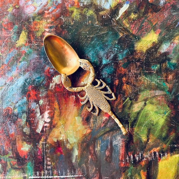 Brass Scorpion Spoon Vintage