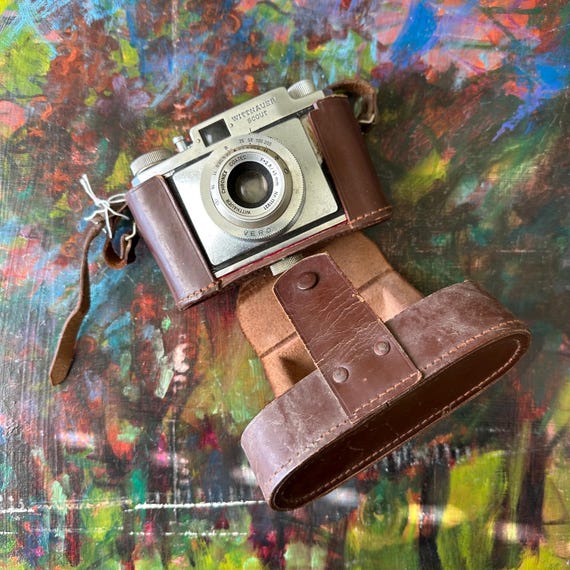 Wittenauer Scout 35-mm Camera with Leather Carrying Case Vintage
