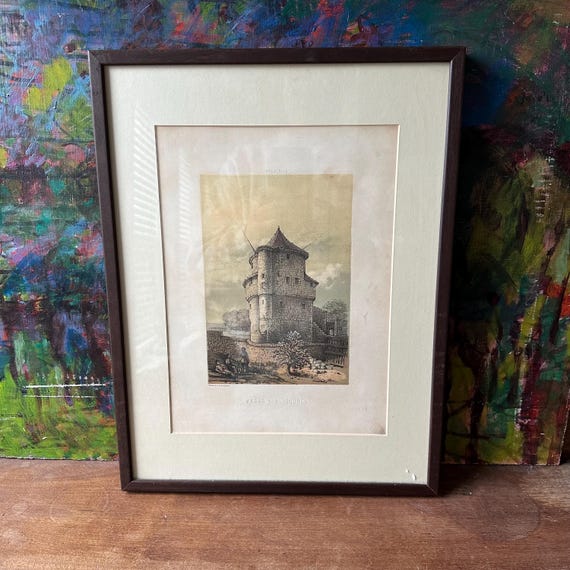 Alexandre Schaspkens Framed Maestrict Magasin à Poudres Etching Print