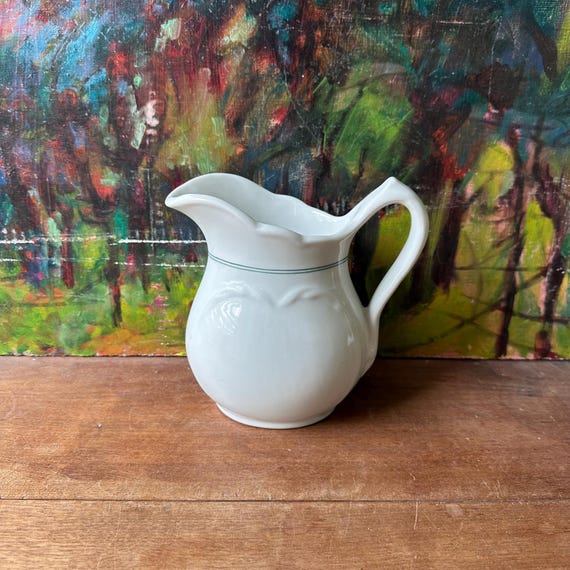 Shenango China Green Band Restaurantware Pitcher