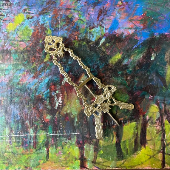 Ornate Brass Tabletop Display Easel