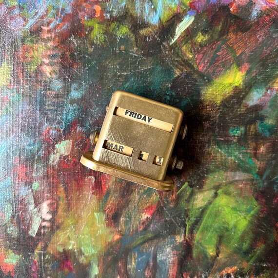 Park Sherman Brass Perpetual Desk Calendar