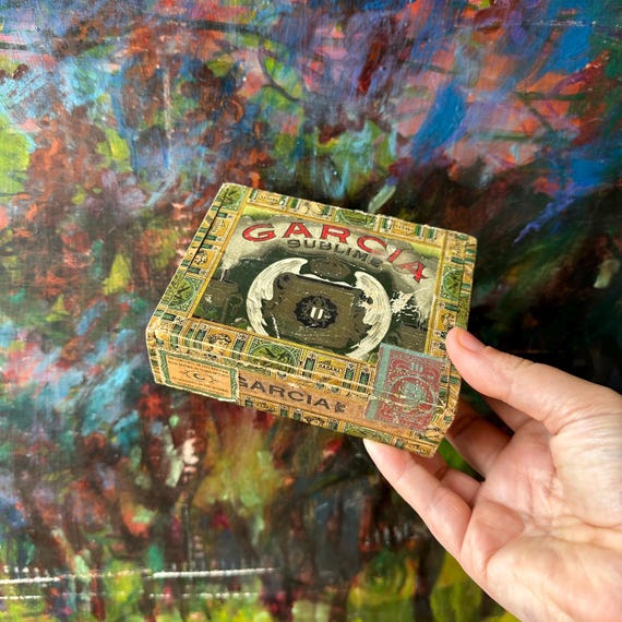 Garcia Sublime Claro Miniature Cigar Box Antique 1920s