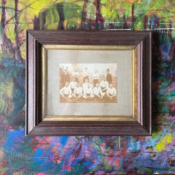 Framed Group Portrait of Basketball Team Vintage Possibly Antique