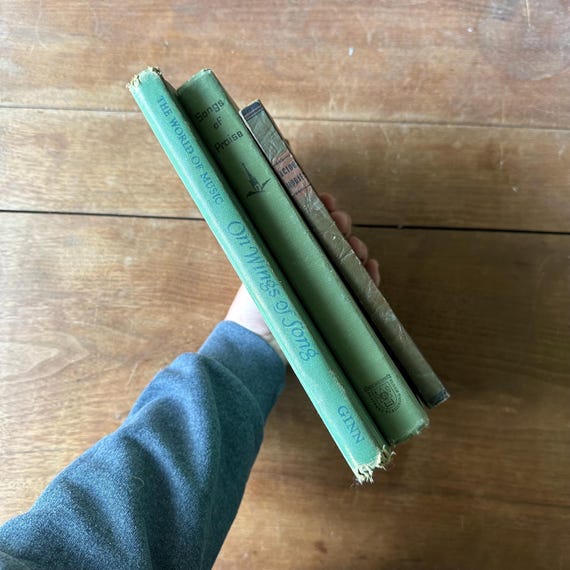 Set of 3 Vintage Songbooks - Precious Memories (1941), Songs of Praise (1935), & On Wings of Song (1949)