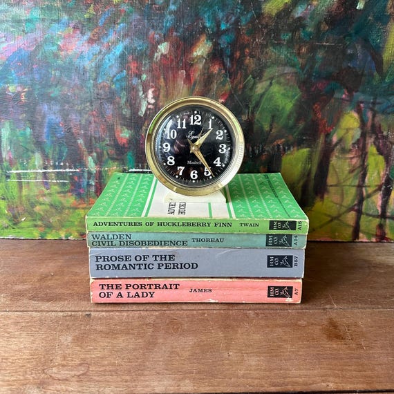 Set of 4 Riverside Editions Vintage 1960s Huckleberry Finn / Portrait of a Lady / Civil Disobedience / Prose of the Romantic Period