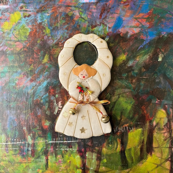 1960s Fabric Angel Doorknob Hanger