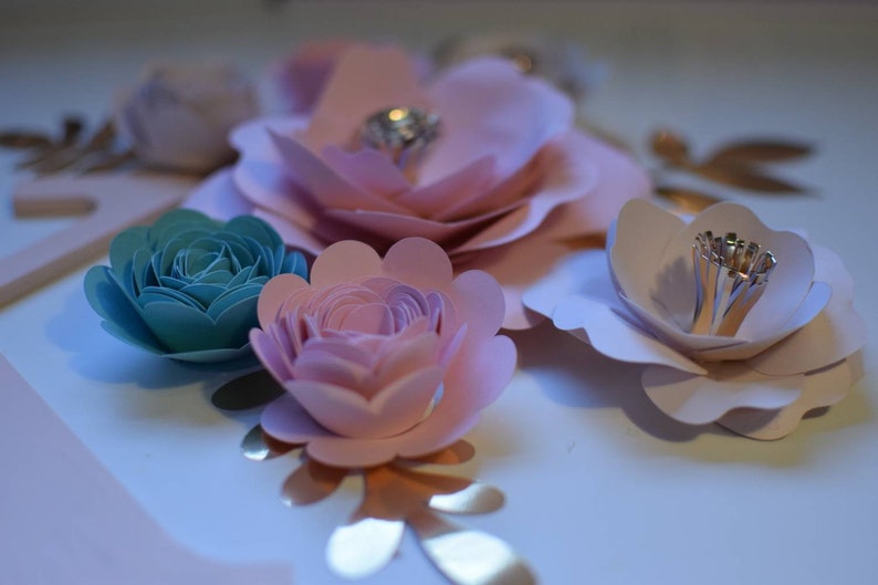 Precut Paper Flowers Set of 10 Etsy