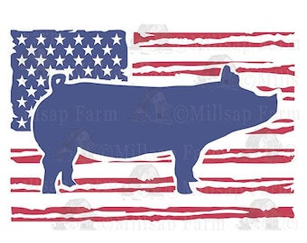Download Patriotic Pig Svg Etsy