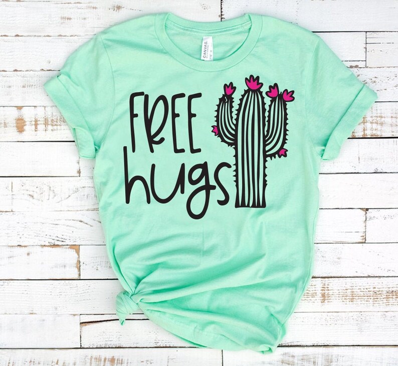 Download Scrapbooking Paper Free Hugs Svg Cactus Svg Summer Svg Files For Cricut Silhouette Sublimation Digital Design
