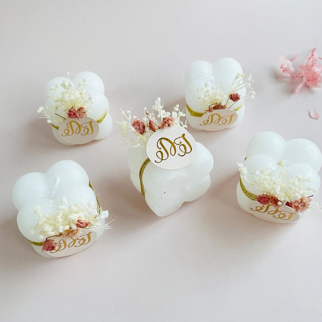 Mini Candles Favors Wedding Gifts for Guests Bubble Cube Candle Wedding