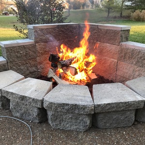 Planos de construcción y lista de materiales del pozo de fuego de esquina