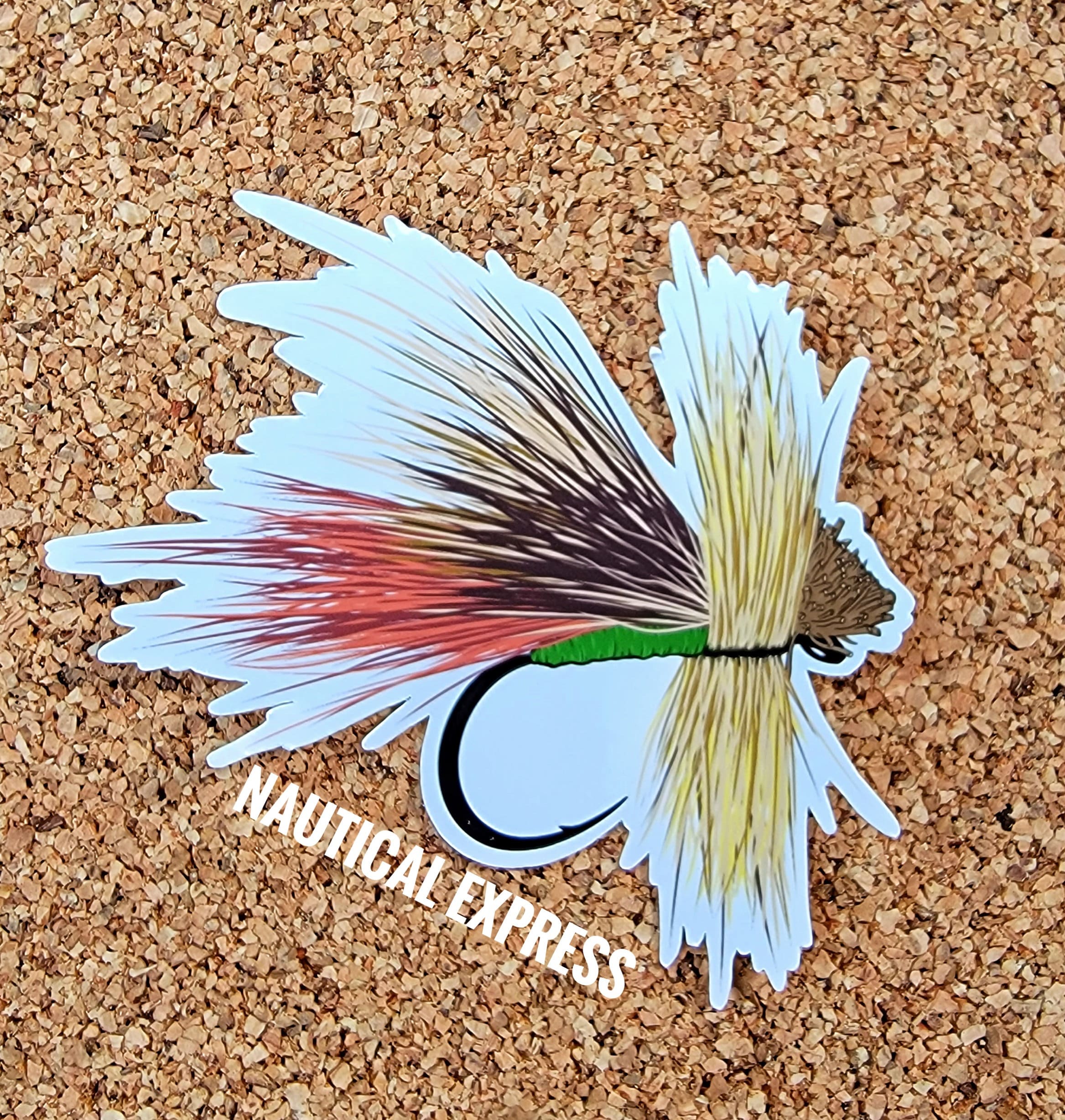 Autocollant Pêche à La Mouche - Vinyle Mat - Fabrication US
