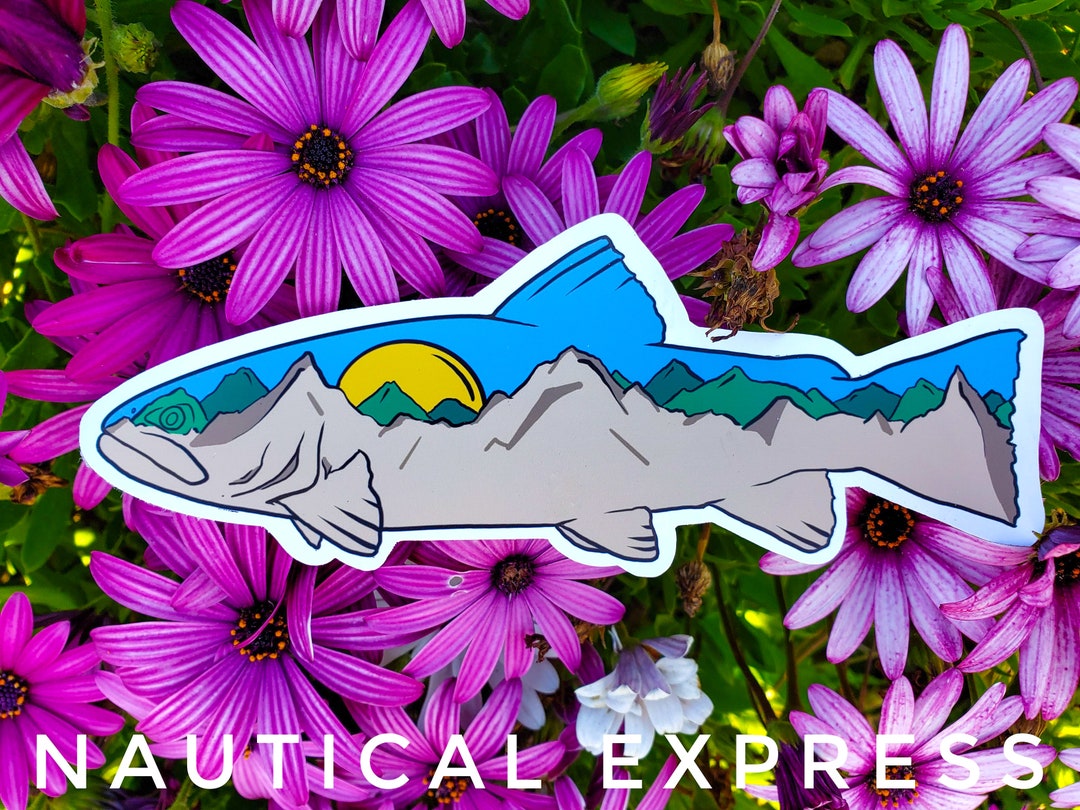 Trout Sticker / Vinyl Sticker / Bumper Sticker / Vinyl Decal / Fish Sticker Etsy