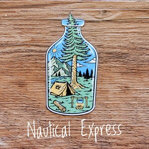 Nature in a bottle Sticker / Nature sticker / Outdoor sticker / Bumper sticker