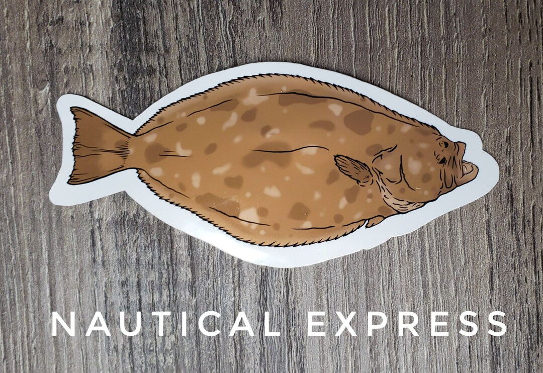 Halibut Sticker / Fish Sticker / Fishing Sticker / Outdoors Sticker ...