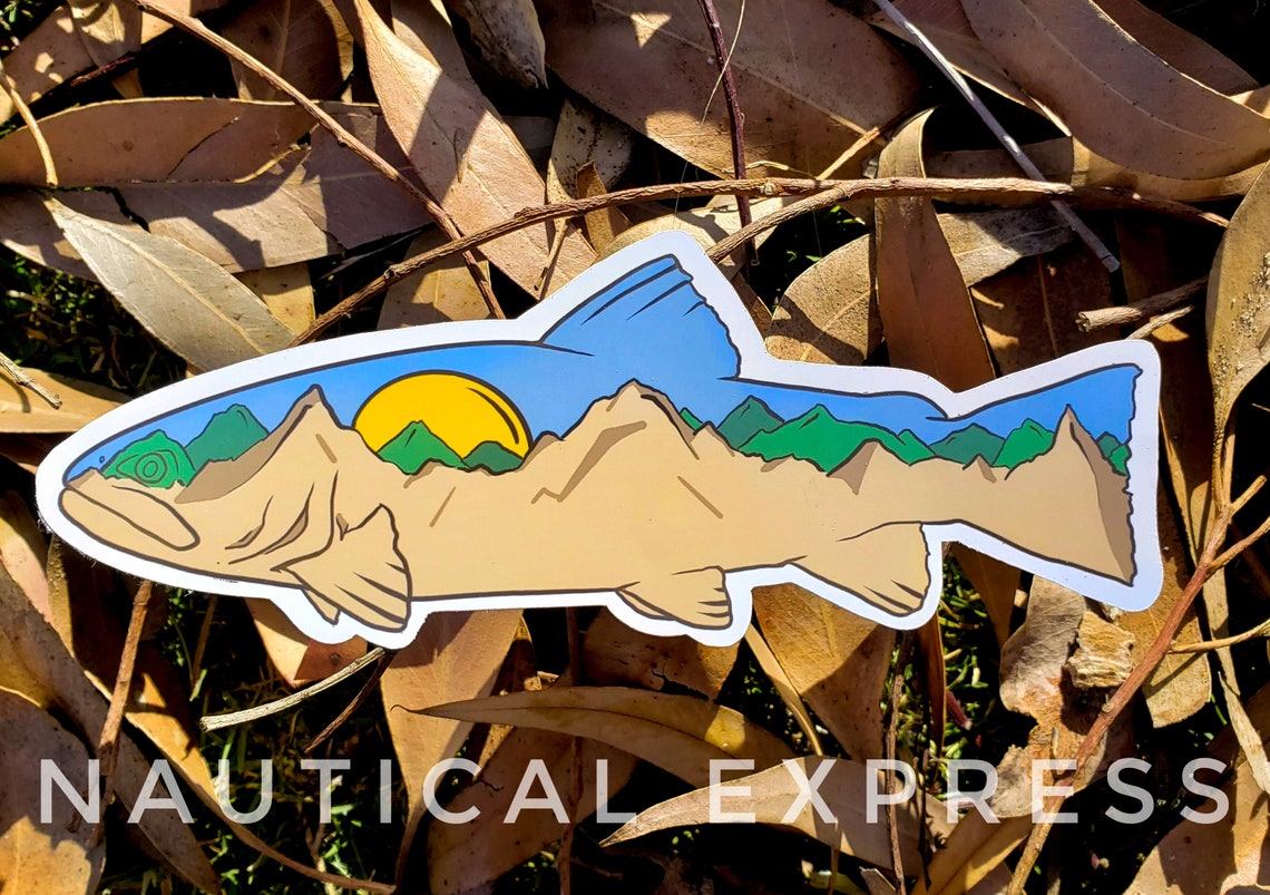 Trout Sticker / Vinyl Sticker / Bumper Sticker / Vinyl Decal / Fish Sticker Etsy