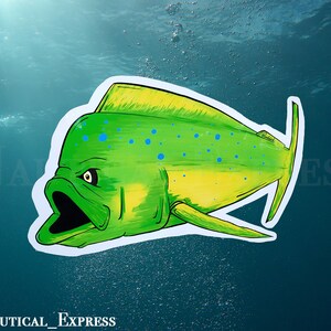 Dorado Sticker / Mahi Mahi Vinyl Sticker / Fish / Outdoor sticker / Bumper sticker / Weatherproof Sticker