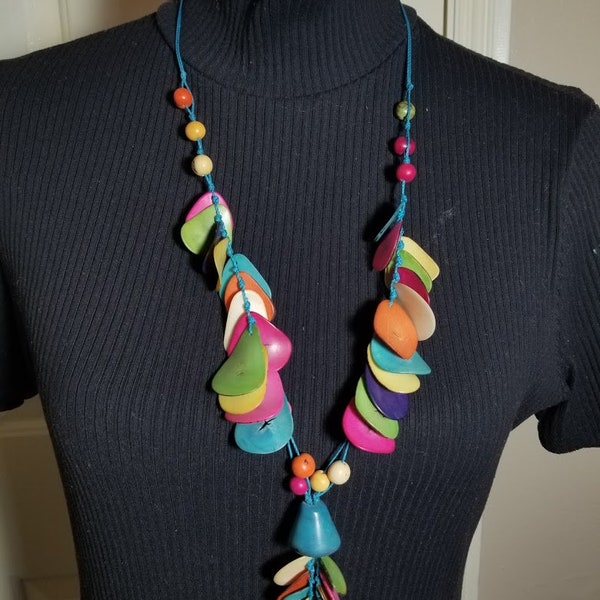 Collier graine tagua Acai