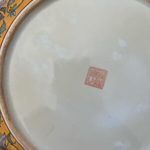 Antique Chinese Famille Rose and butterflies Porcelain Charger Plate 19TH C., QIANLONG MARK. image 3