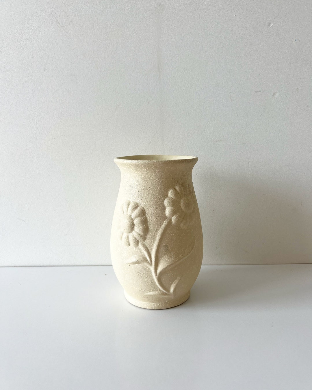 Vintage Textured Raynham Pottery Daisy Vase Etsy Australia