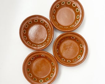 Handmade red clay pottery bowls