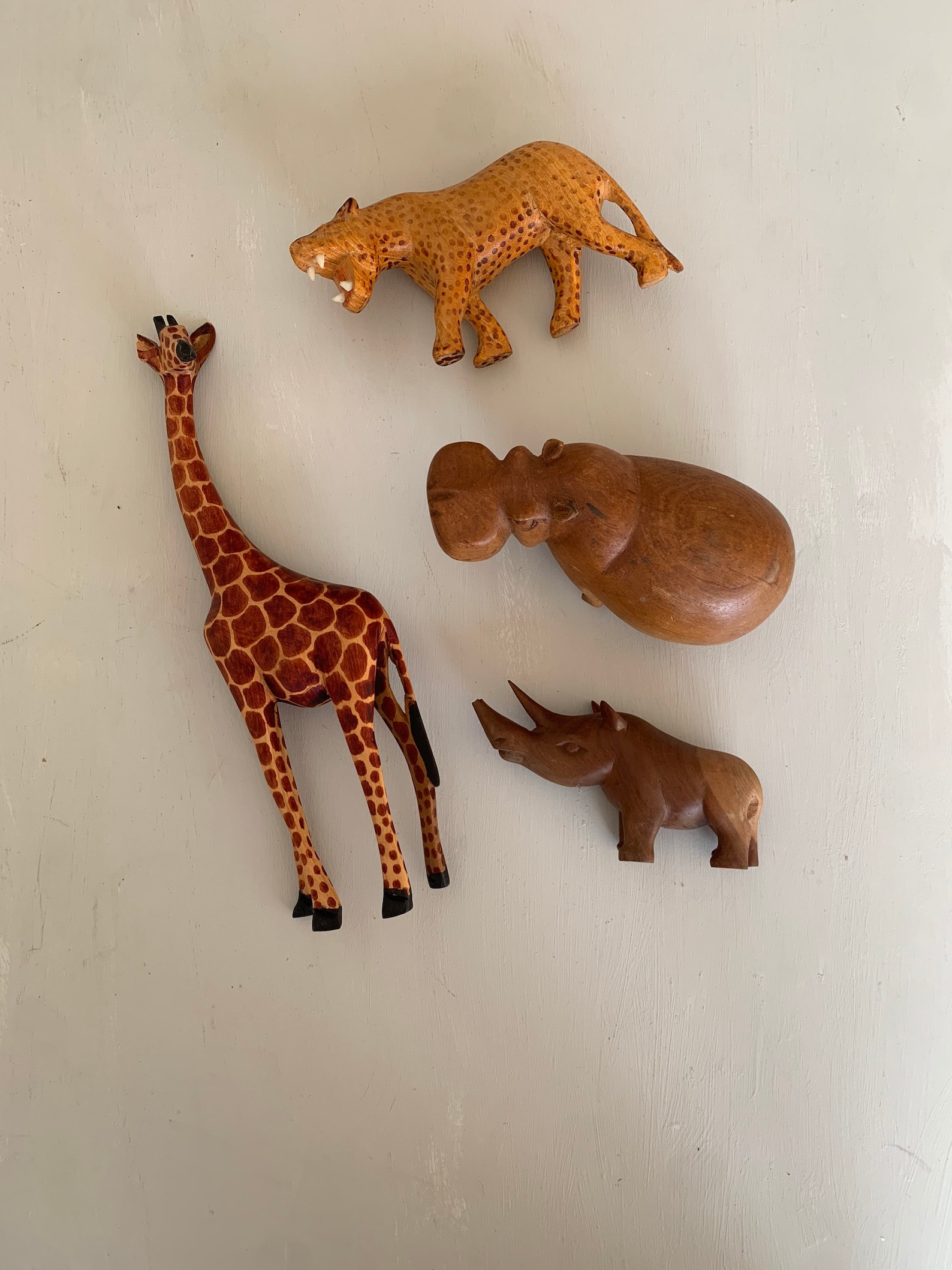 Hand carved wooden African Animals Etsy