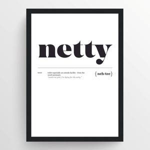 Netty Geordie Definition Framed Print: Newcastle Toon Art