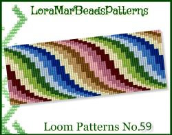 Delica Beads Loom Pattern Bracelet No.59 Inspired Missoni Etsy