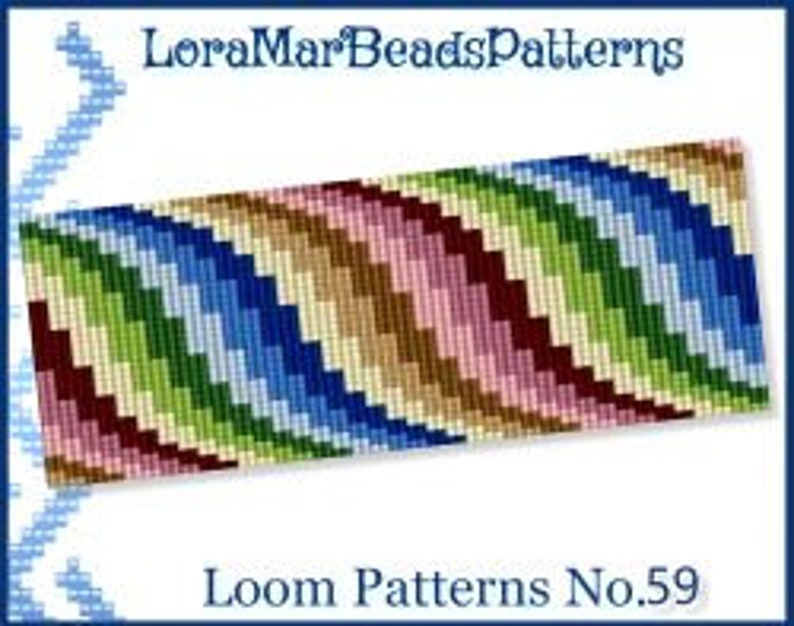Delica Beads Loom Pattern Bracelet No.59 Inspired Missoni Etsy