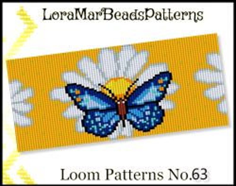 Delica Beads Loom Pattern No.63 Butterfly Beading Loom Etsy