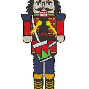 Nötknäpparen trummispojke maskinbroderidesign