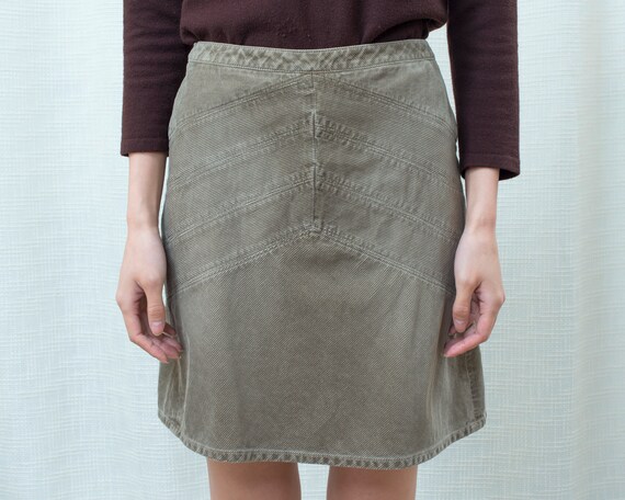 tan corduroy skirt