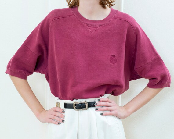 vintage gap red short sleeve sweatshirt xl | 90s r