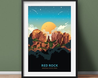 Red Rock Wall Art - Etsy