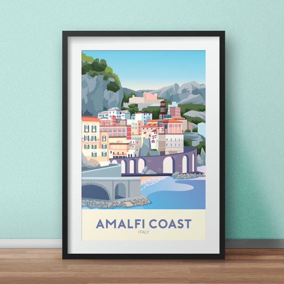 Italy European Travel Print NEW POSTER Amalfi Coast