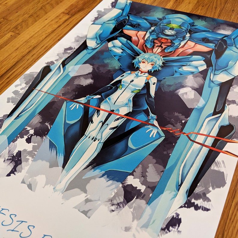 Neon Genesis Evangelion Rei Ayanami Poster Evangelion Unit Etsy 