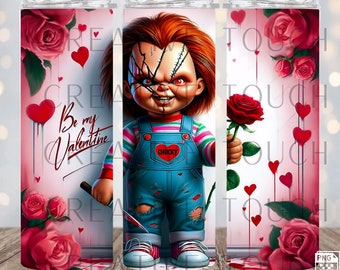 Chucky Valentine's Day 20oz Tumbler Wrap (PNG Digital Download)
