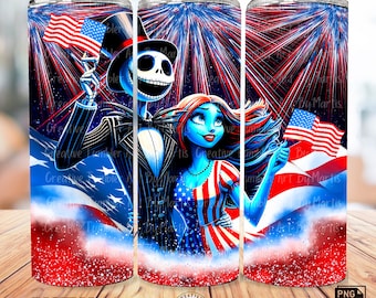 4th of July Tumbler Wrap: Patriotic PNG Design (Digital Download)
