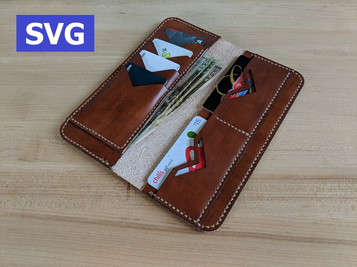 Long Wallet Pattern SVG for Business or for Hobbyist Etsy