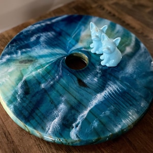 Custom, Made-to-Order Lazy Susan, 18” or 24&quot; Diameter- Resin Finished.