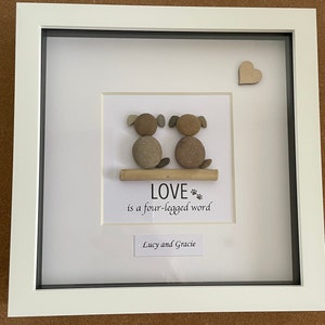 Pebble Art. Unique birthday, Christmas gift for dog, cat, pet lover.