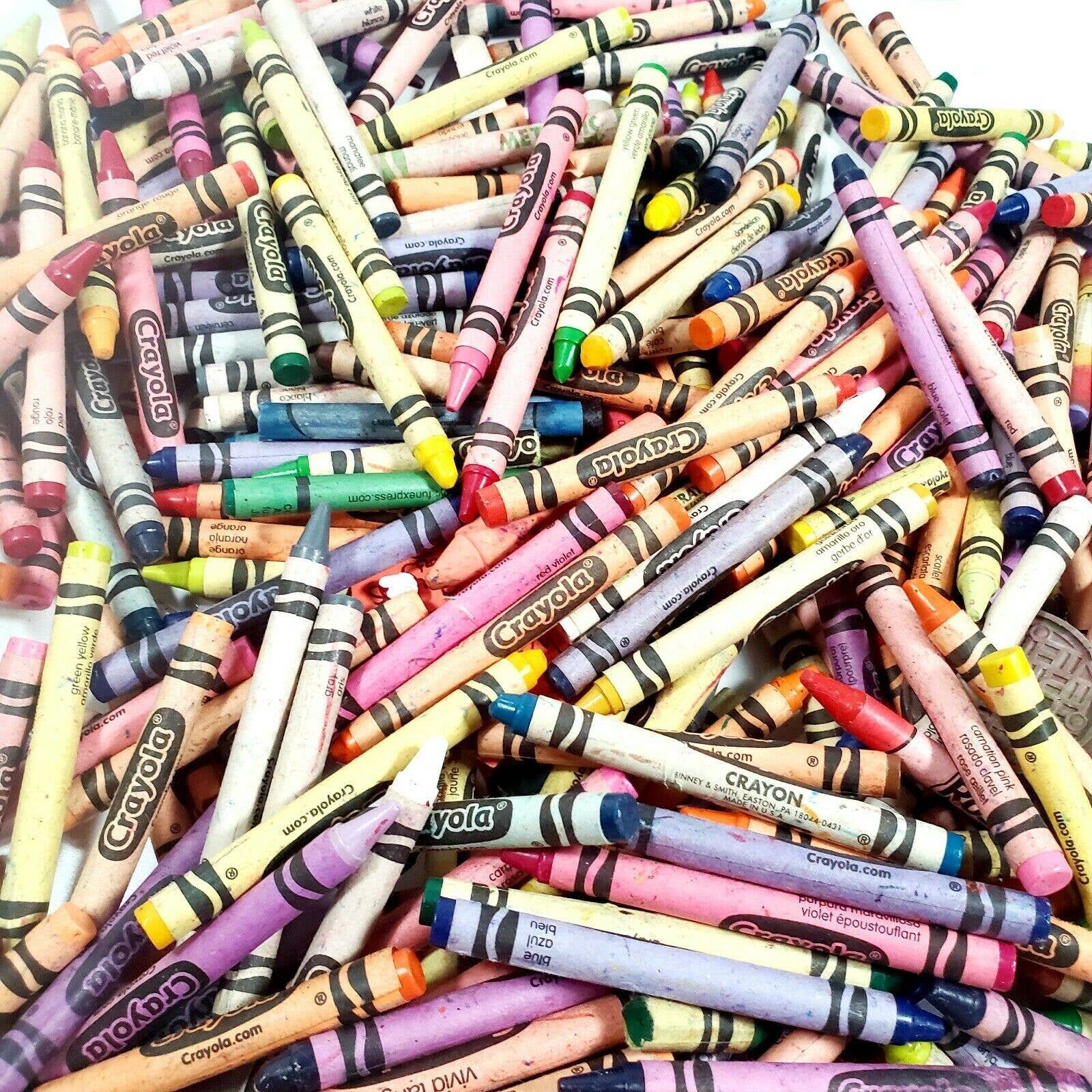 Bulk Lot of 3 Pounds Crayola Crayons Mixed Colors Used Crafts Etsy