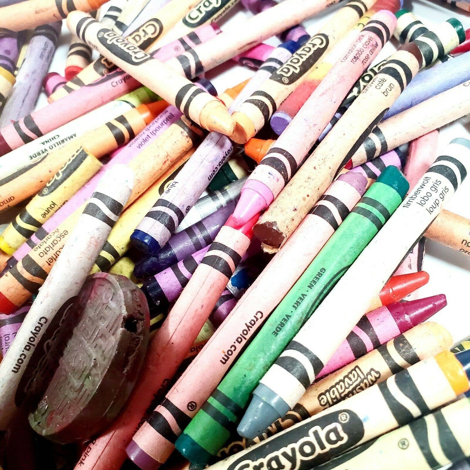 Bulk Lot of 3 Pounds Crayola Crayons Mixed Colors Used Crafts Etsy